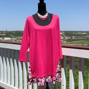 𝅺Kate & Mallory Zipper Pink Tunic‎ Dress/Top